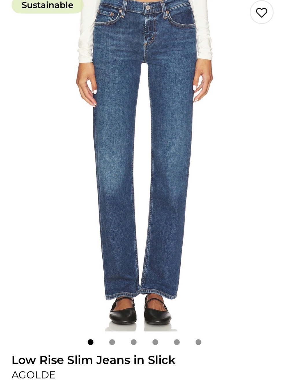 Agolde Straight-Leg Jeans in Slick Blue Wash. size 25